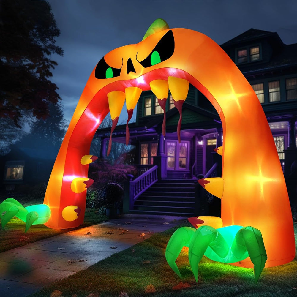 Giant Halloween Inflatables Pumpkin Archway Halloween Decorations Outdoor