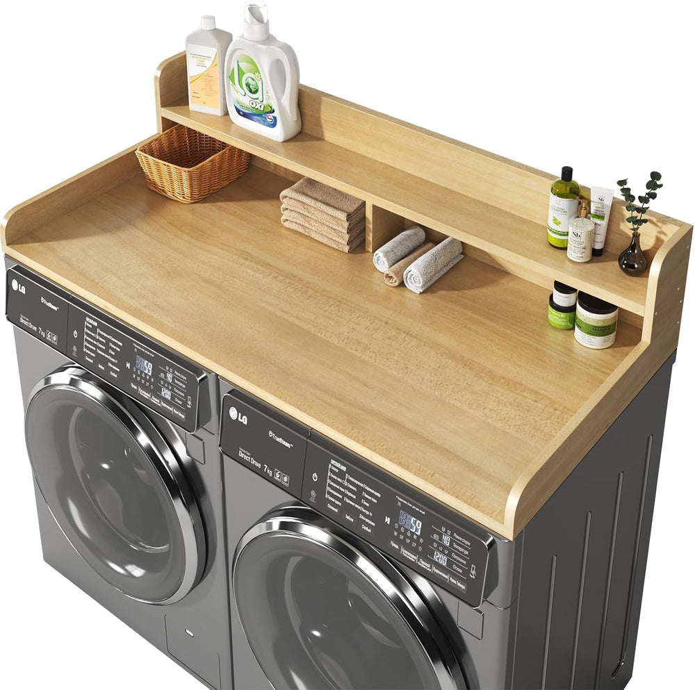 2-Tier Washer and Dryer Countertop with 2.75" H Guard,54" W x 27.5&...