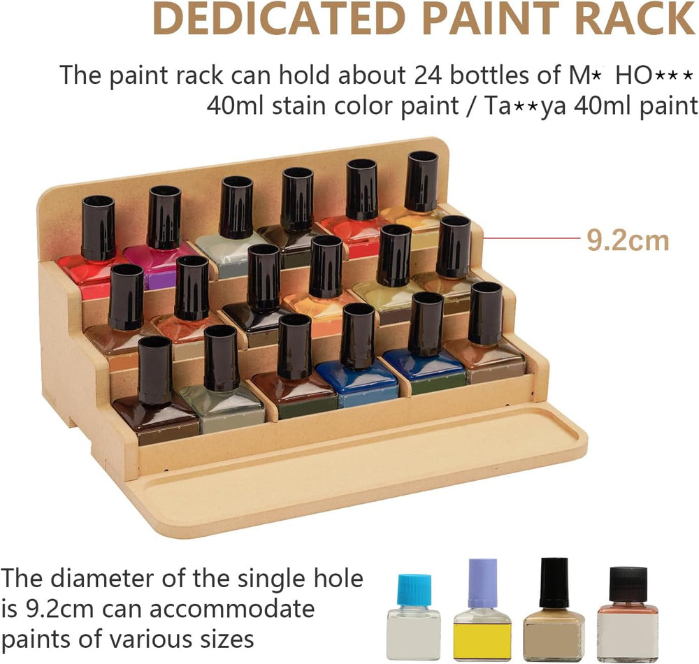 4 Tier Plastic Model Paint Rack - Ink Bottle & Miniature Model Tool Stora...