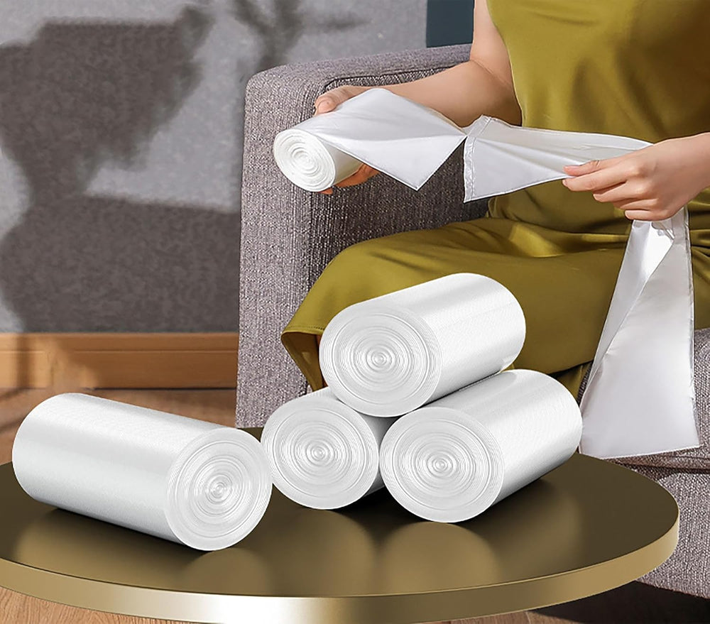 320 Count 8 Gallon Trash Bags Clear Medium Garbage Bags Strong, Leakage-Free,...
