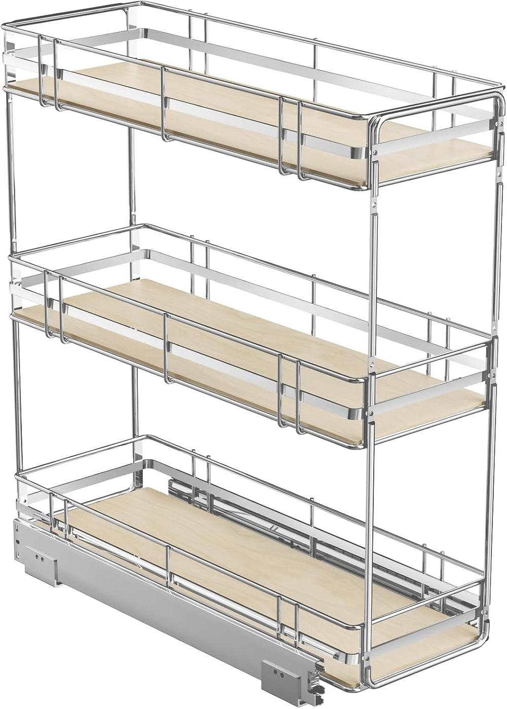 ROOMTEC 3-Tier Pull Out Cabinet Organizer Spice Rack for Narrow Cabinet 8&quo...