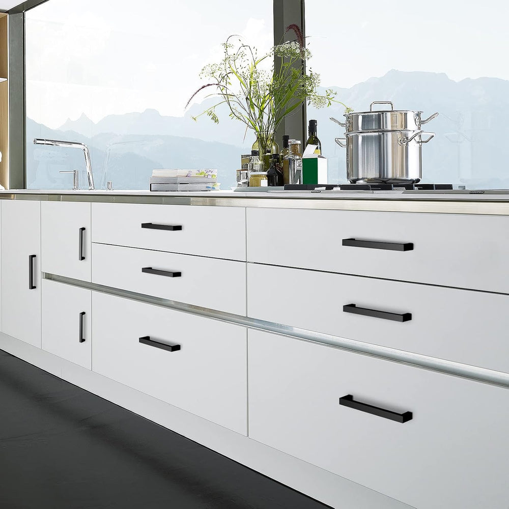 Matte Black 5 Inch Cabinet Handles, 20 Pack Cabinet Pulls