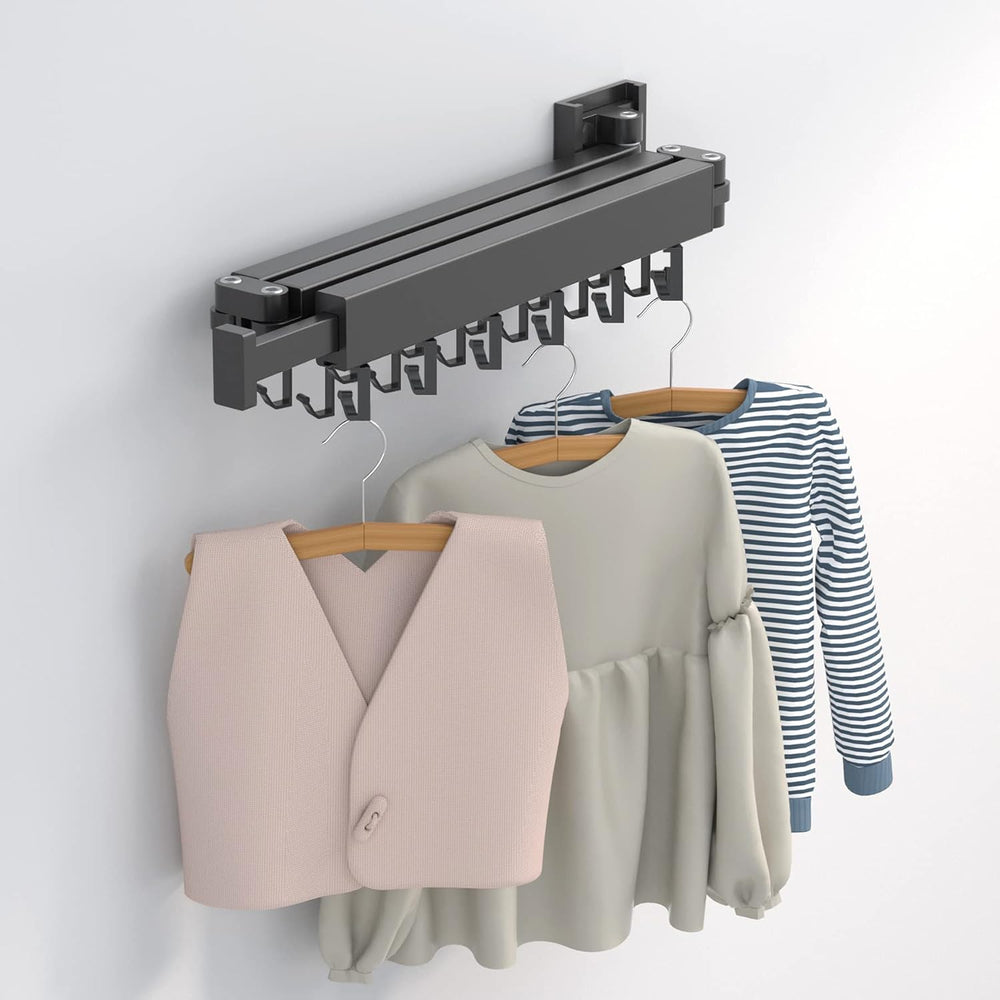 ZdwCyl Clothes Drying Rack Wall Mounted,Space Saveing Foldable,Aluminiume