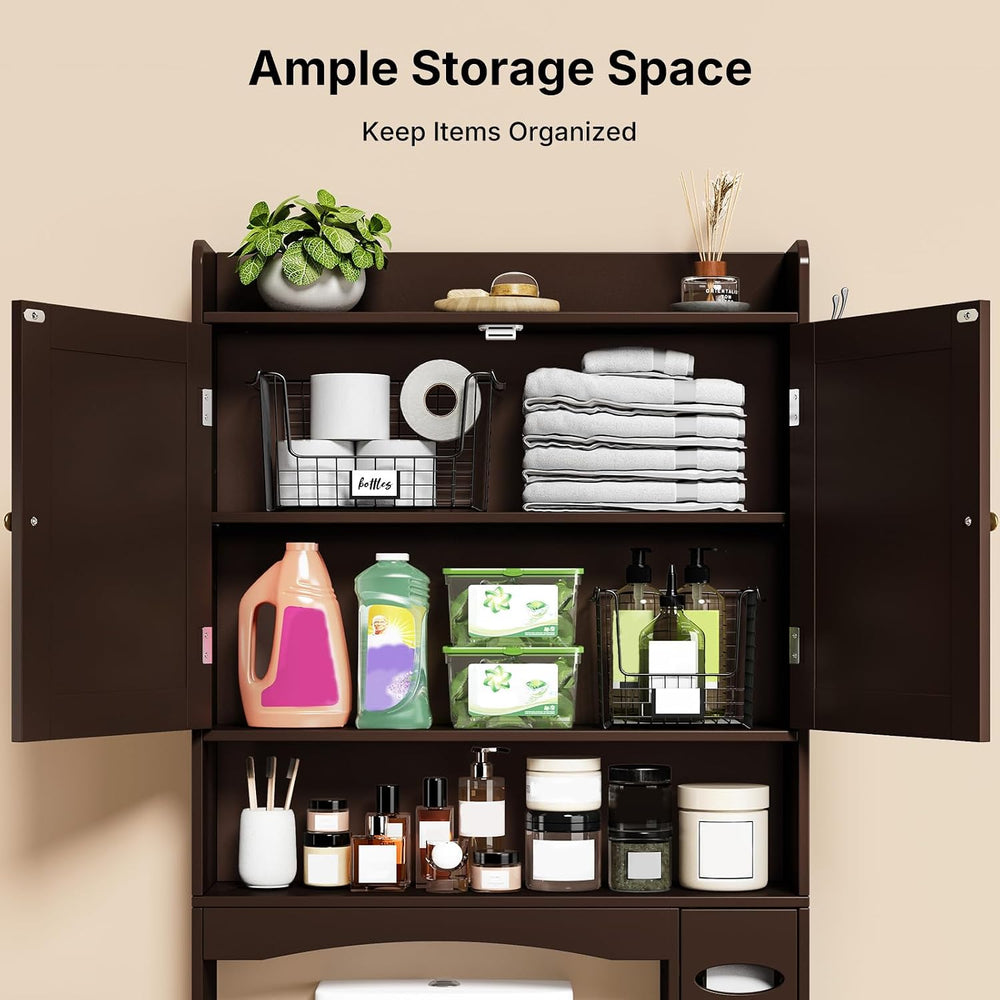 Over The Toilet Storage Cabinet, 32.3" W, Espresso