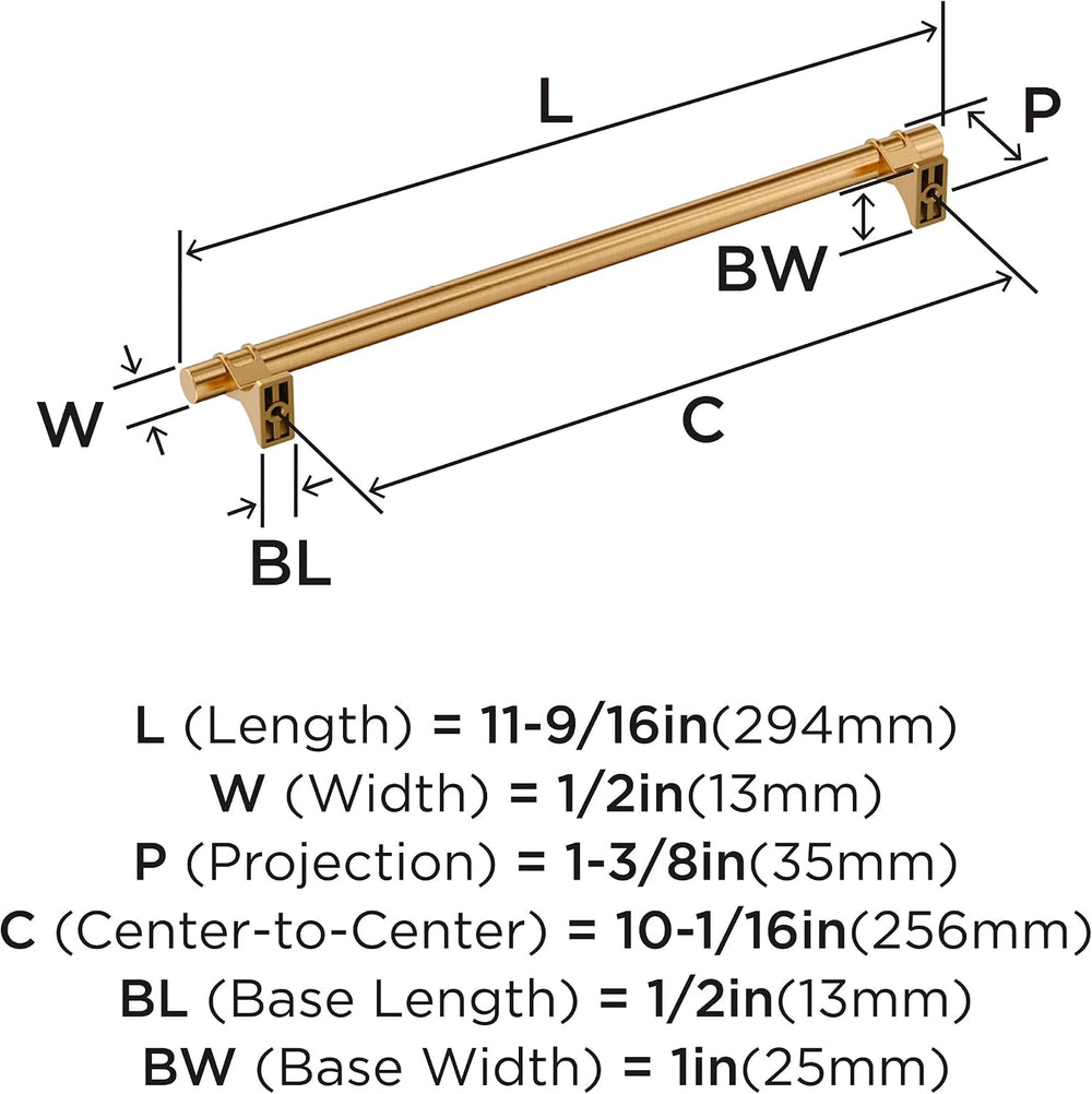 Amerock 10-1/16" Davenport Champagne Bronze Drawer Pull