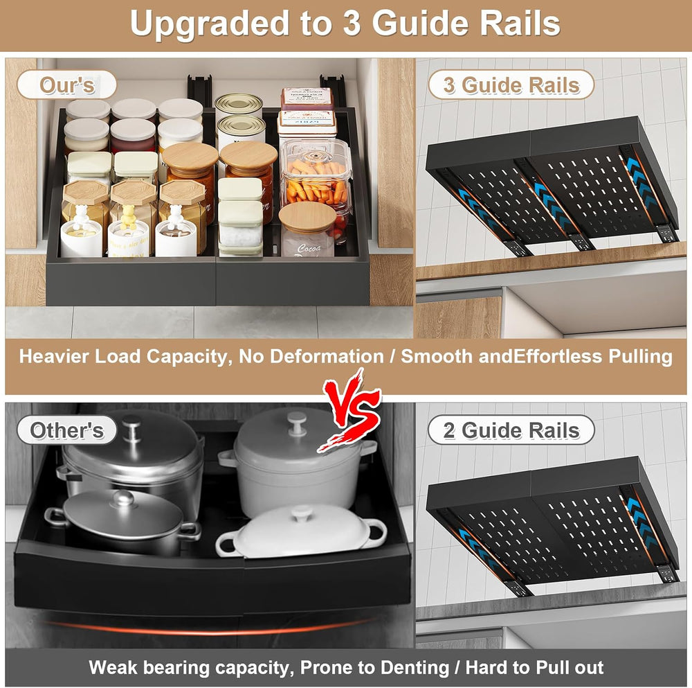 Pull out Cabinet Organizer,15"-21"W,17"-24"D,Expandable,A...