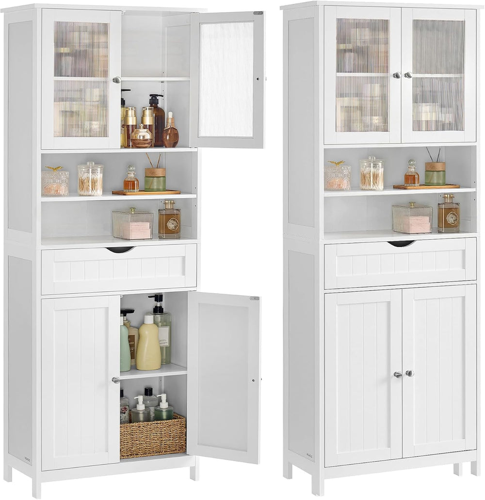 VASAGLE Storage Cabinet, Freestanding, Drawer, Open Compartments