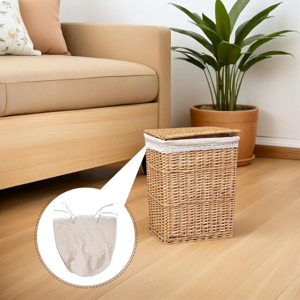 Laundry Hamper Liner Fabric Insert for Wicker and Wire Baskets Washable