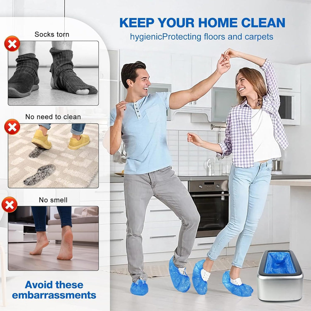 Shoe Cover Dispenser Containing 200pcs Shoe Covers Disposable Non Slip High Q...