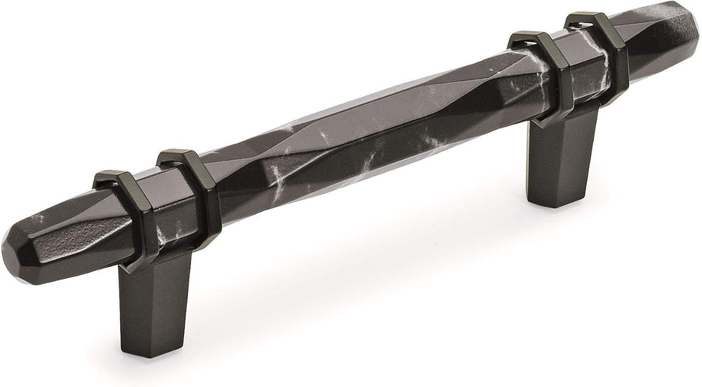 Amerock 3-3/4" Carrione Marble Black/Black Bronze Drawer Pull