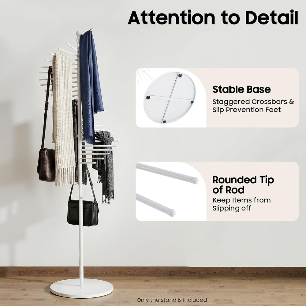 5.58Ft Spiral Freestanding Tie Rack Belt Organizer