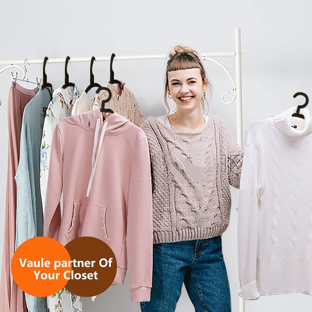 DEDU Plastic Clothes Hangers 36 Pack, Extra Thick Wide Shoulder Coat Hangers ...