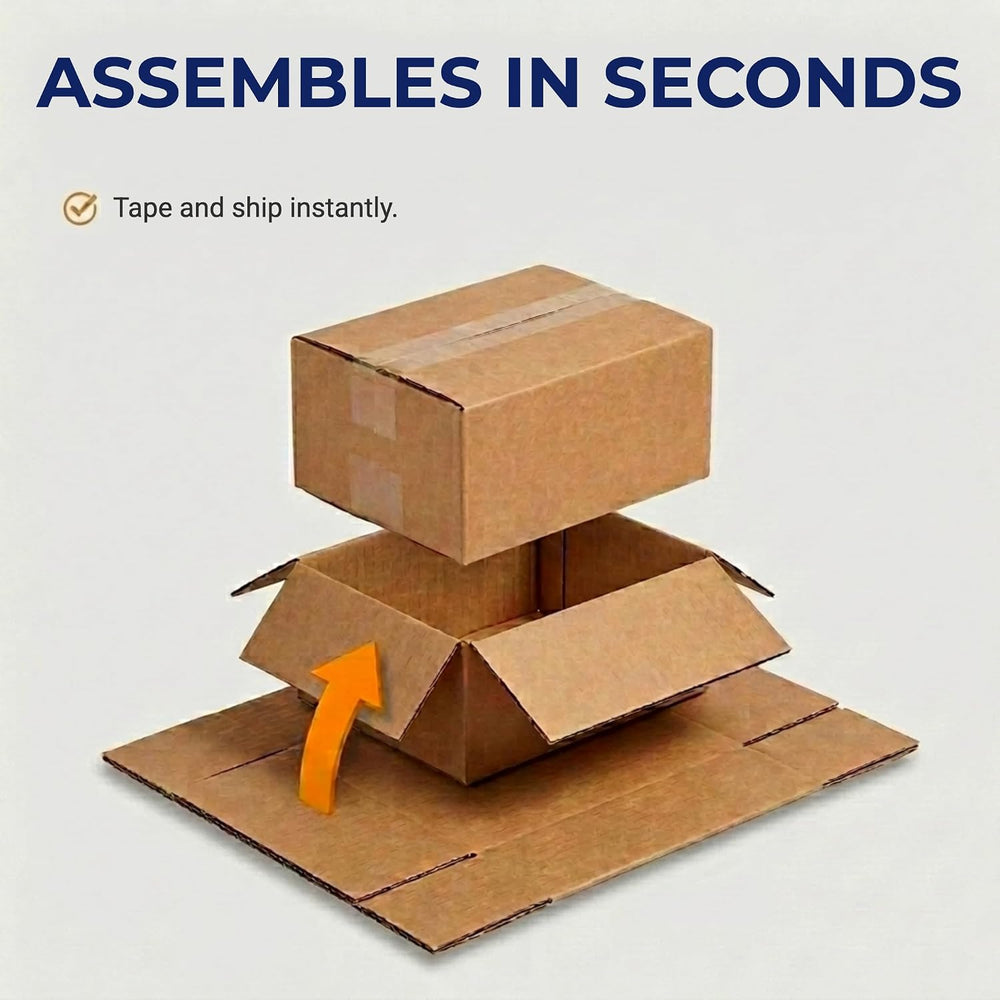 BOX USA Shipping Boxes Medium 12"L x 10"W x 8"H 25-Pack - Corr...