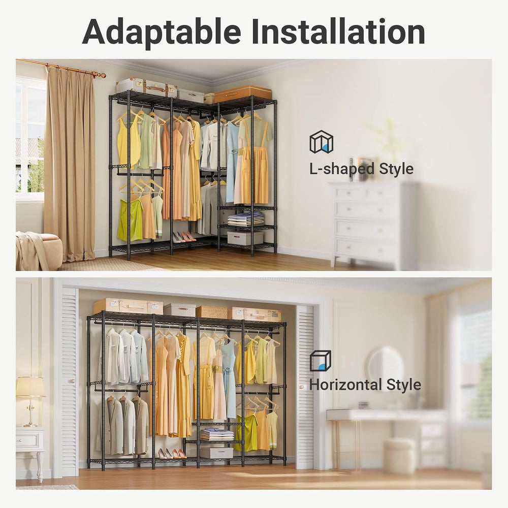 VIPEK L40 Corner Clothes Rack, Heavy Duty L-Shaped Freestanding Closet, Metal...