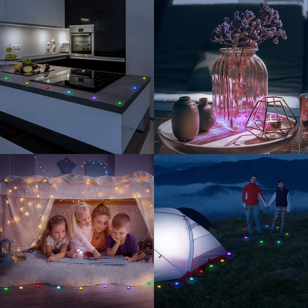 10 Pack Pumpkin Lights with Remote for Halloween Decor, Led Tea Lights