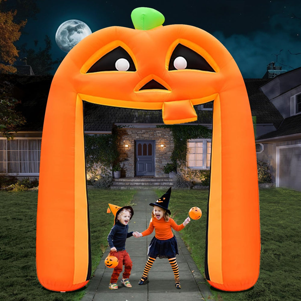 10FT Halloween Inflatables Pumpkin Archway, Halloween Pumpkin Inflatable Buil...