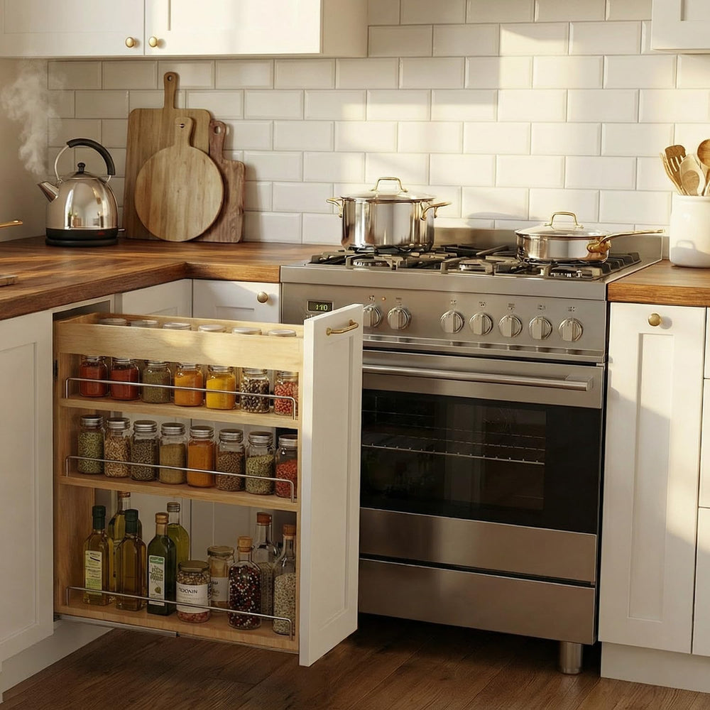 Pull Out Spice Rack Organizer for Cabinet, 5" W x 22.3" D x 25.2&qu...