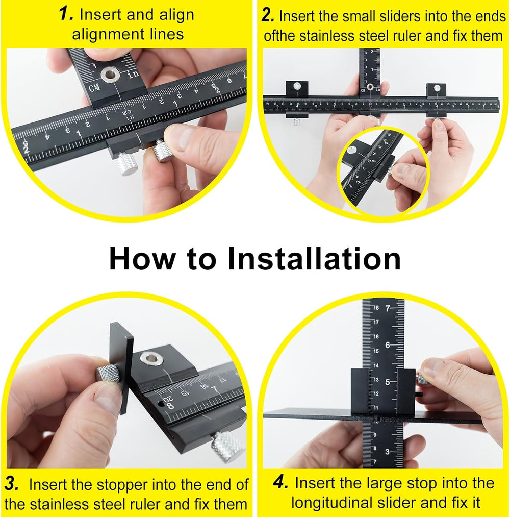 Aluminum Alloy Cabinet Hardware Jig,Cabinet Handle Jig for Woodworkers DIY
