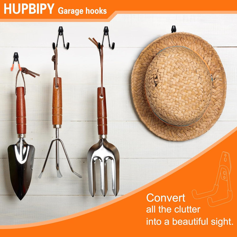 HUPBIPY 26 Pack Garage Hooks Heavy Duty Utility Steel with Anti-Slip Coating ...