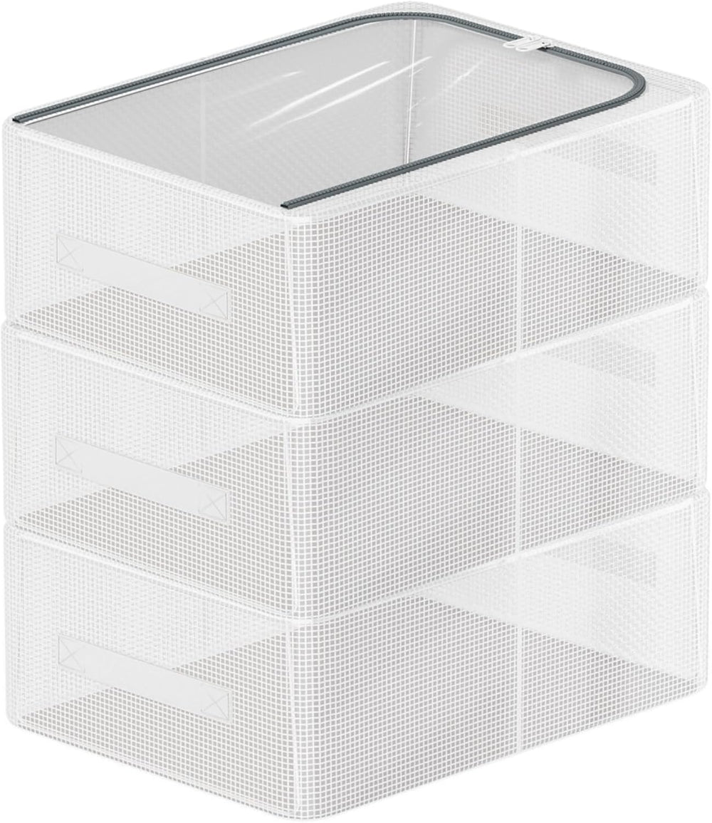 3 Pack Clear Shoe Closet Organizer for Boots Sneaker, 15.8" x 11.8"...