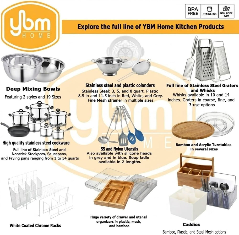 YBM HOME Household Wire Mesh Metal Steel Storage Basket Organizer, Open Bin S...