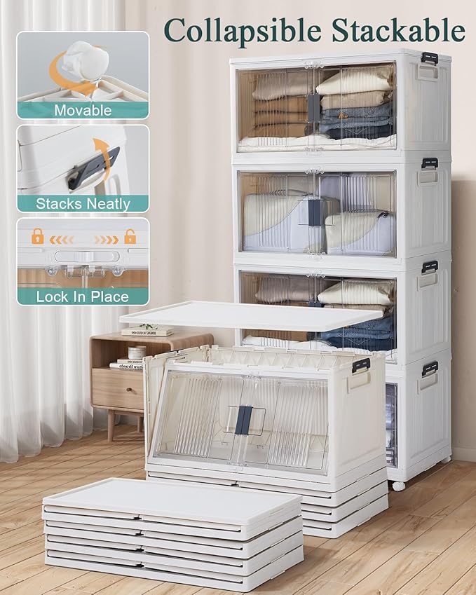 OlarHike 97QT Stackable Storage Bins (4 Pack)
