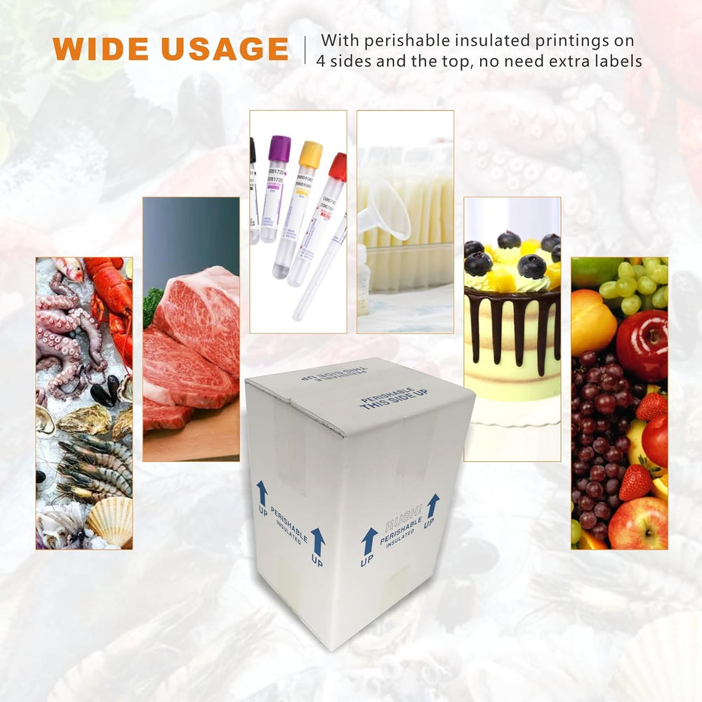 Insulated Shipping Boxes with Liners, 8 Pack 7'' x 6'' x 10&#...