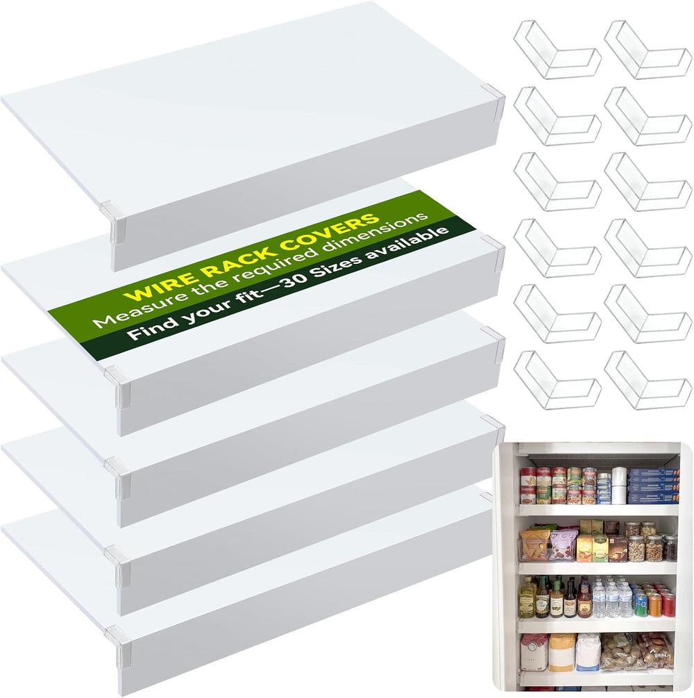 5 Pcs PVC Wire Shelf Covers 24x16 Inch, Wire Rack Covers 0.3 in Thick