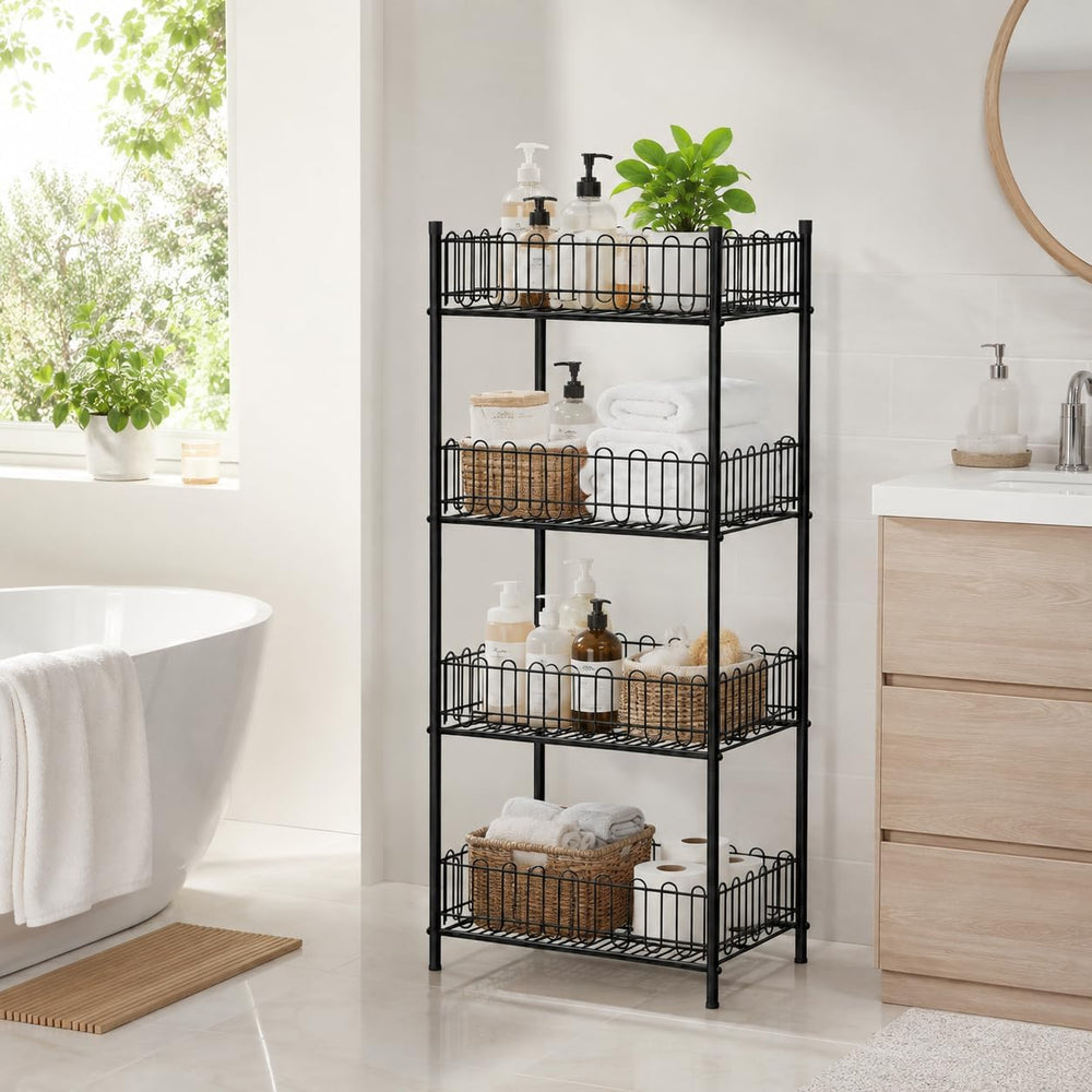 Vrisa Water Bottle Organizer 4 Tiers Free Standing Water Bottle Holder Bevera...
