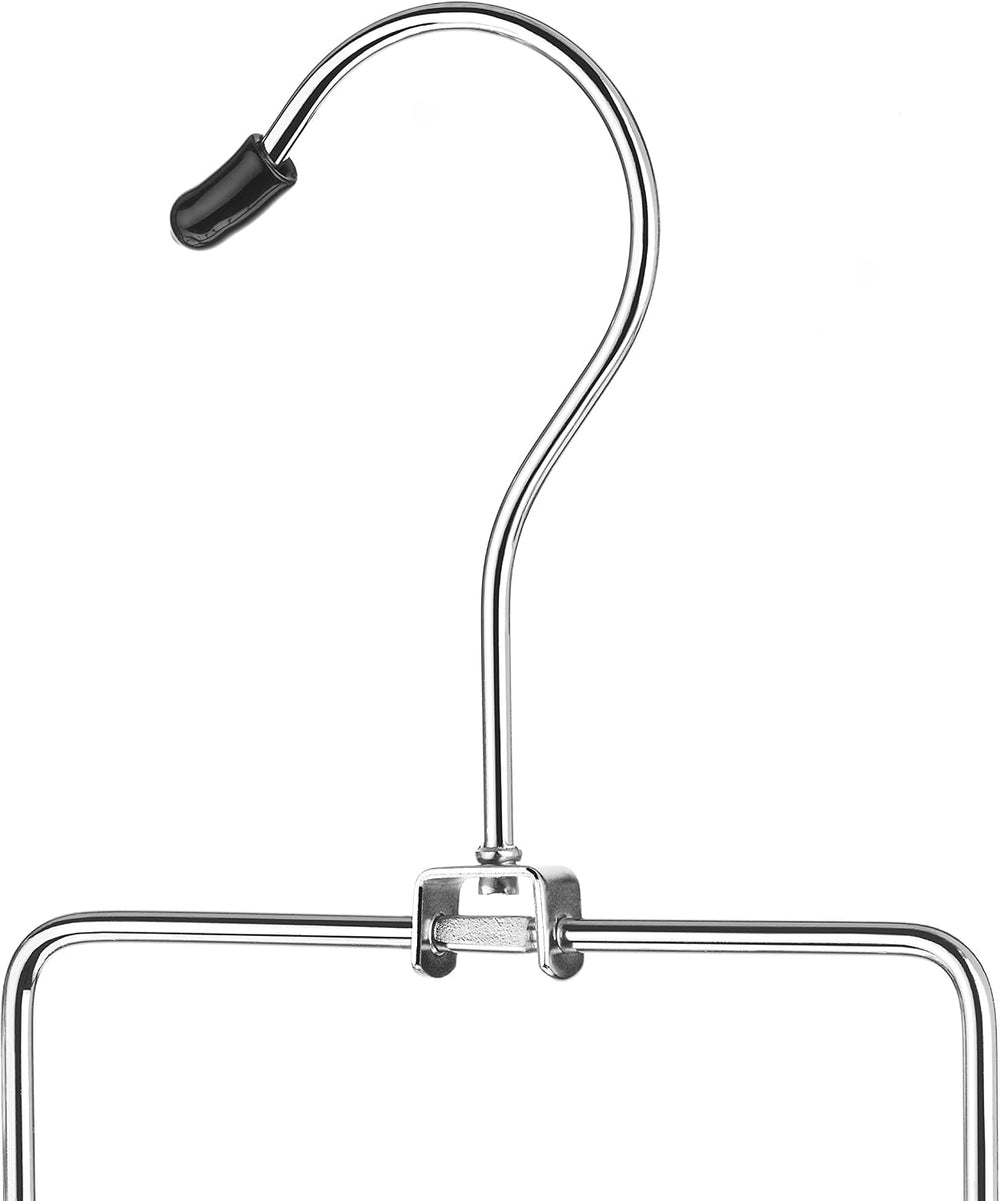 Whitmor Clothes Hanger, 10 Hook Accessory-Hanger, Chrome Metal Tie Hanger for...
