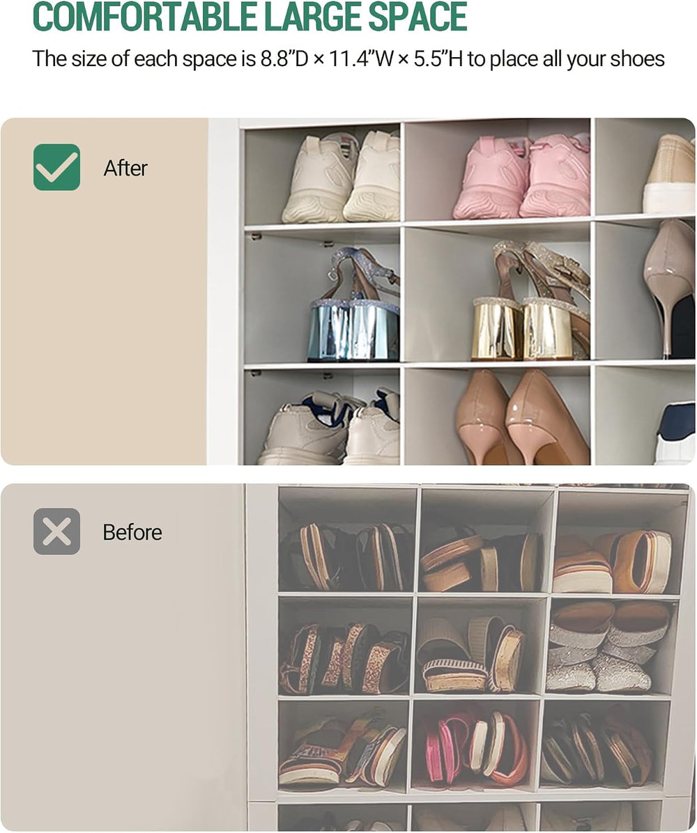 Hzuaneri Shoe Storage Cabinet, 36 Pairs Free Standing Closet Organizer