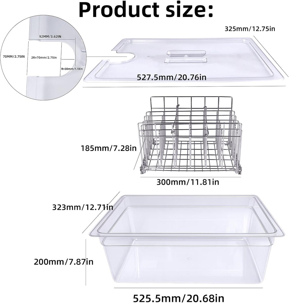 26 QT Sous Vide Container with Lid,Sous Vide Cookers Compatible with Anova, J...