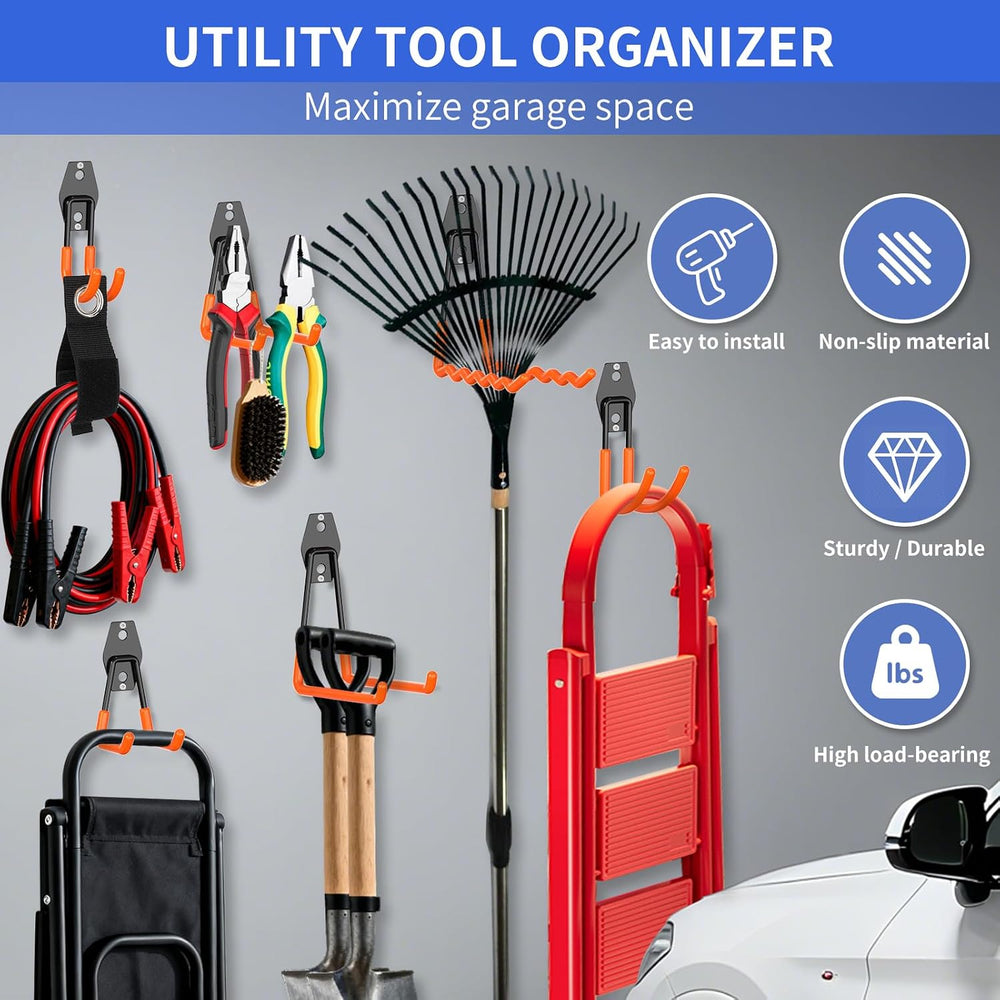 Garage Hooks Heavy Duty Garage Storage Hooks 24 Pack, Utility Steel Wall Moun...