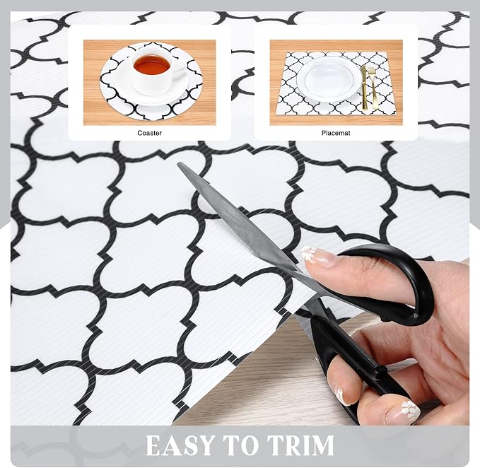 Glotoch Non Slip Shelf Liner 24 Inch Wide, Non Adhesive Drawer Liner,