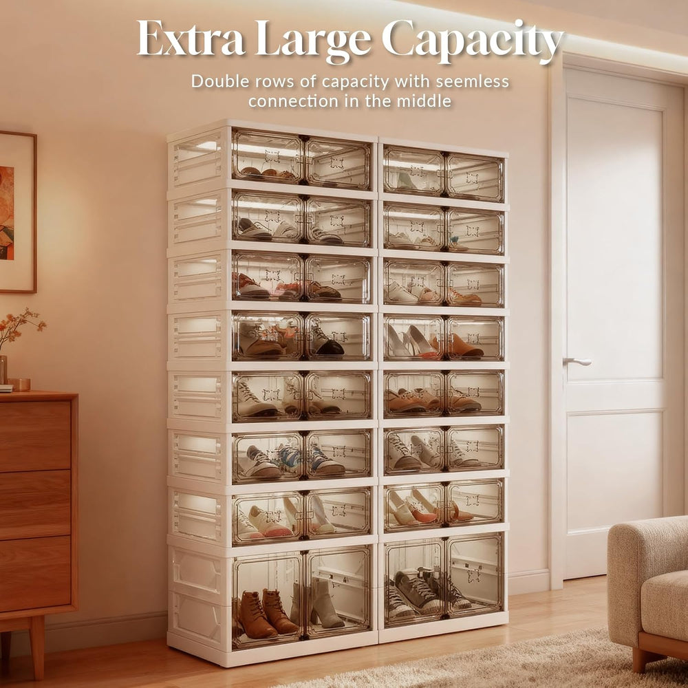 9-Tier Foldable Shoe Rack Organizer, 36 Pairs Shoe Cabinet