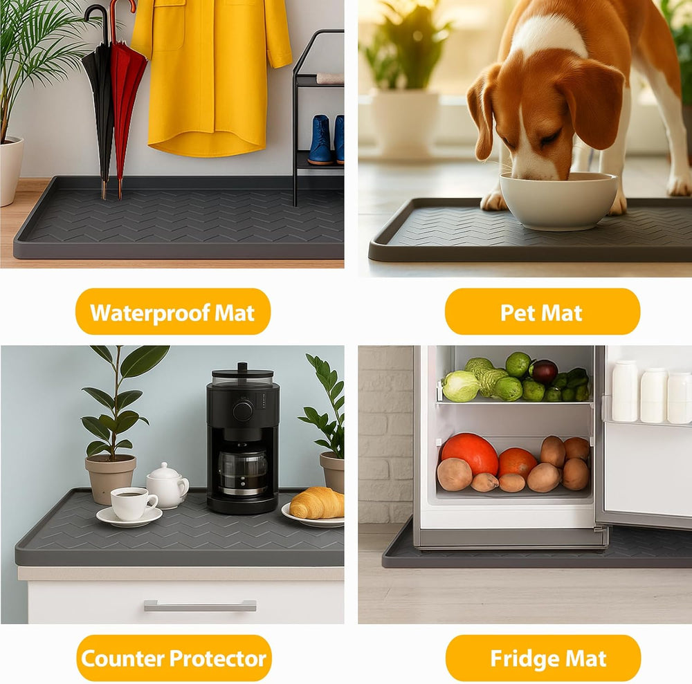 TigeJoy Under Sink Mats for Kitchen Waterproof 37" x 22", Cabinet L...