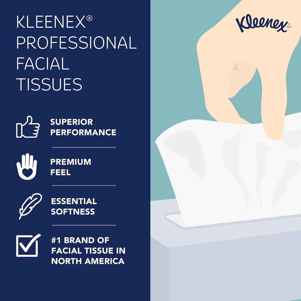 Kleenex Professional Facial Tissue, Bulk, 36 Boxes x 90 Tissues (21271)
