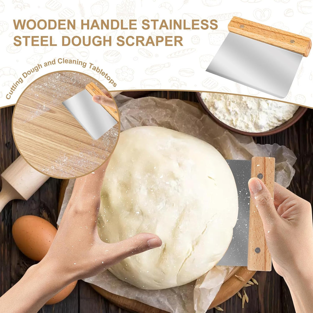 TNELTUEB Bread Proofing Basket Set, Incl 10'' Round & 9.6'...