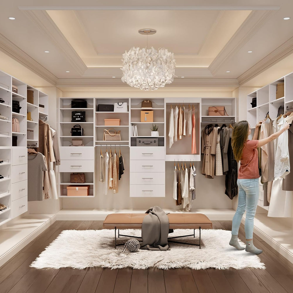 ROOMTEC 19.5" Shelf Short Tower Closet Unit, Modular Closet System with ...