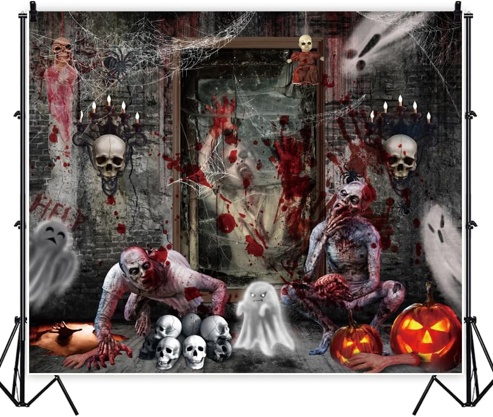 Halloween Backdrop for Photography 10x8ft Horror Party Decorations