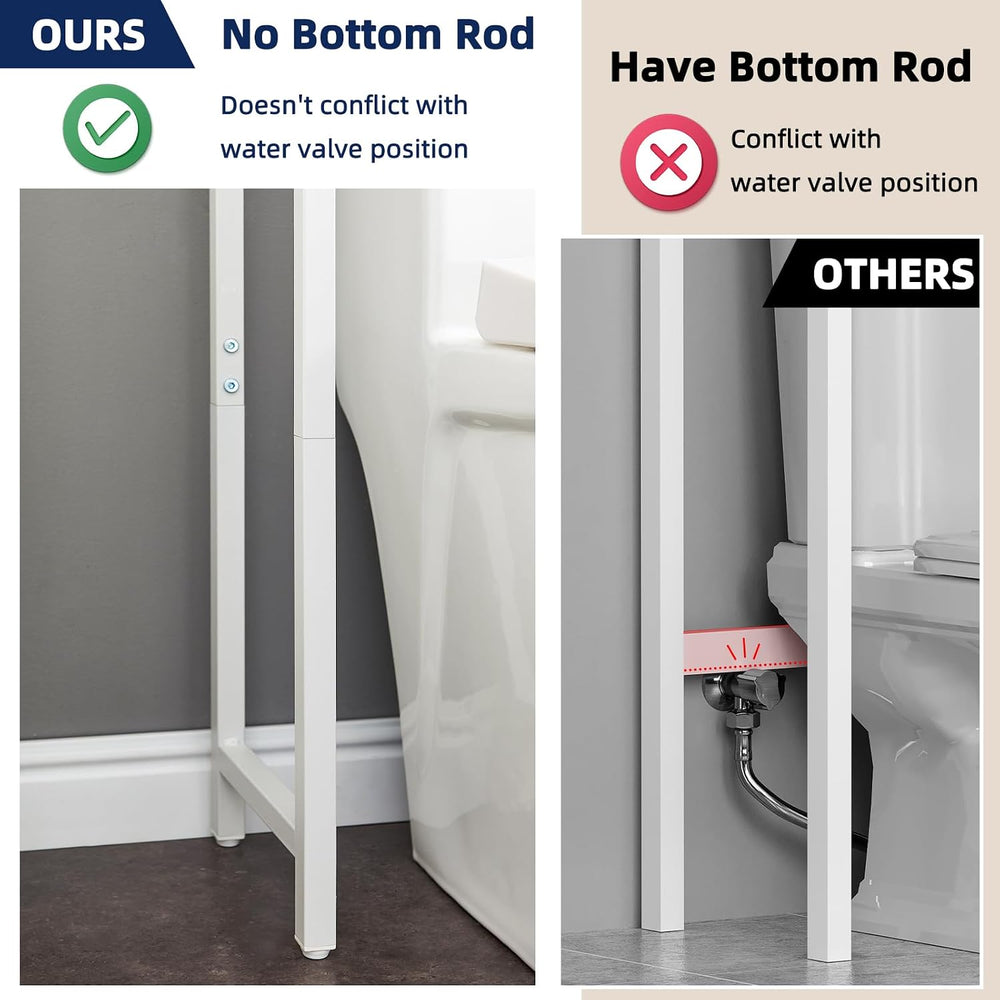 MOHOPE 2-Tier Over The Toilet Storage with 2 Fabric Drawers, Freestanding Abo...