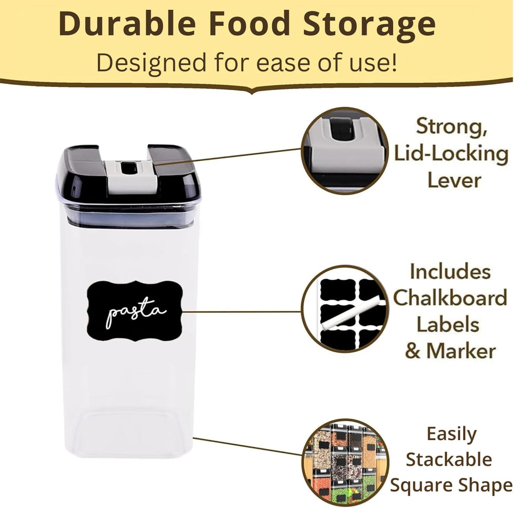 Simply Gourmet Airtight Food Storage Containers with Lids – 7 Piece Assorted ...