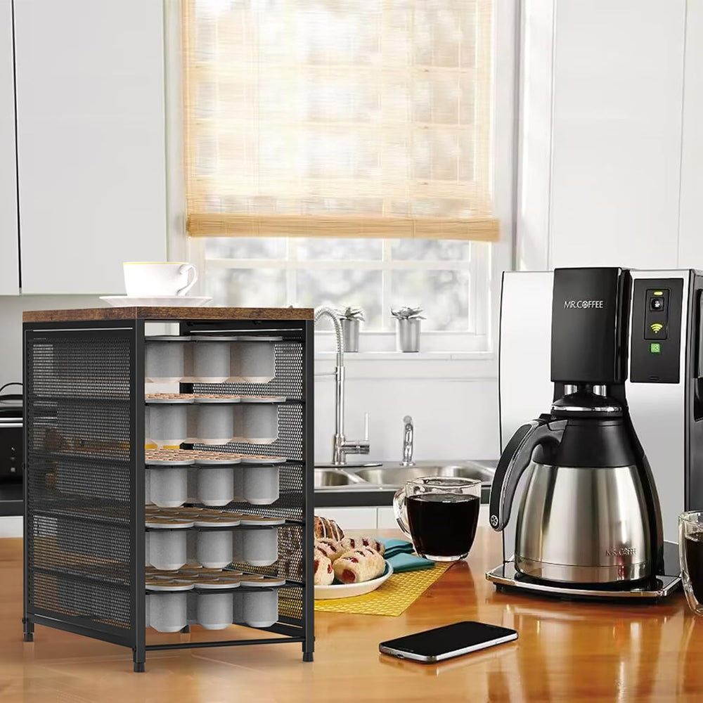 Coffee Pod Holder for Counter, 5 Tier Coffee Pod Drawer for K Cpus