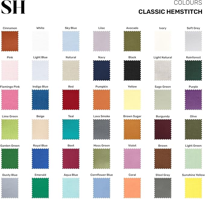 Solino Home Linen White Table Runner 72 Inches Long - 100% Pure Linen Hemstit...