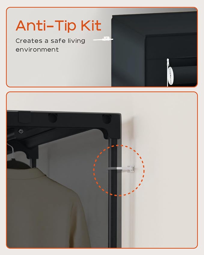 Portable Closet, 54.3 Inch Large Capacity Wardrobe Closet