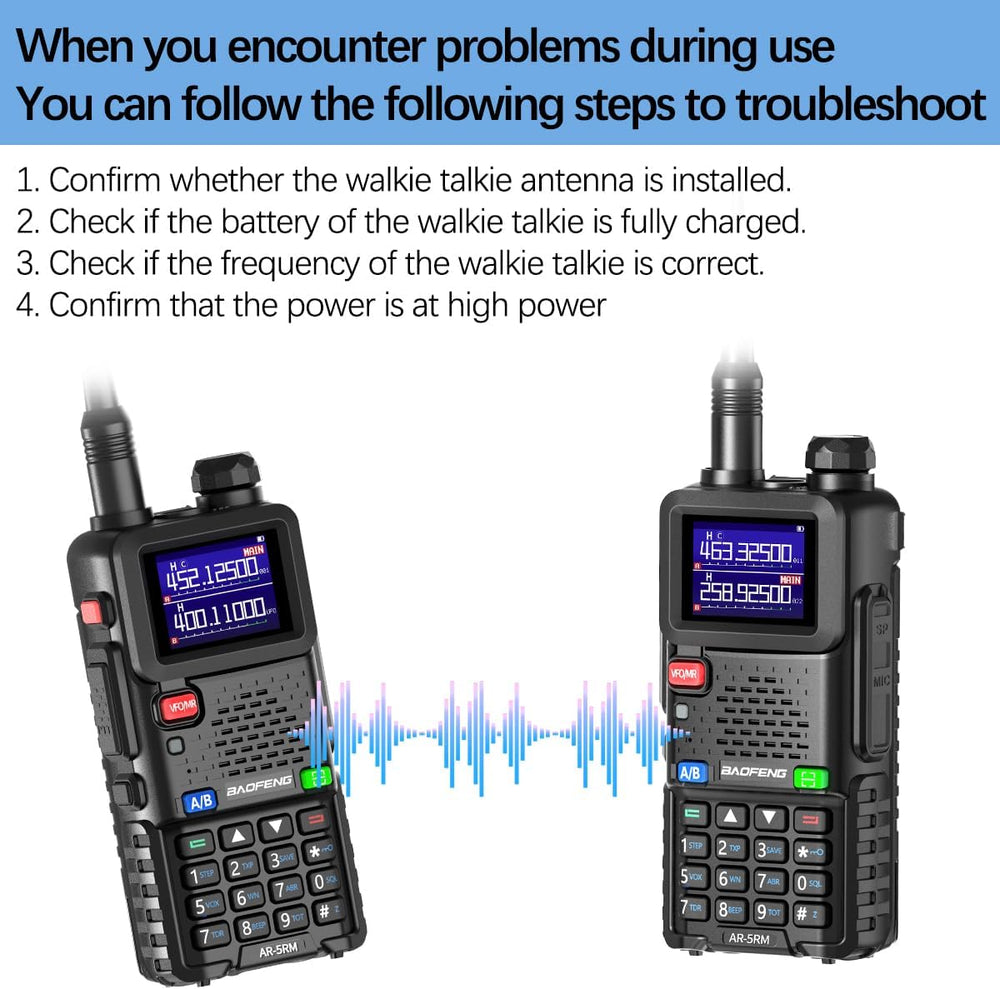 Ham Radio Baofeng Radio 5RM 10W Long Range Handheld AR-5RM Two Way Radio UV-5...