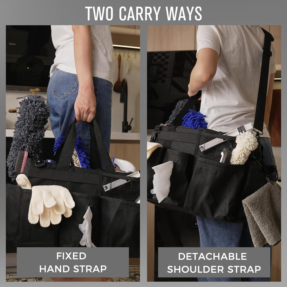 SCAVATA Wearable Cleaning Caddy Organizer with Handle & Shoulder Straps f...