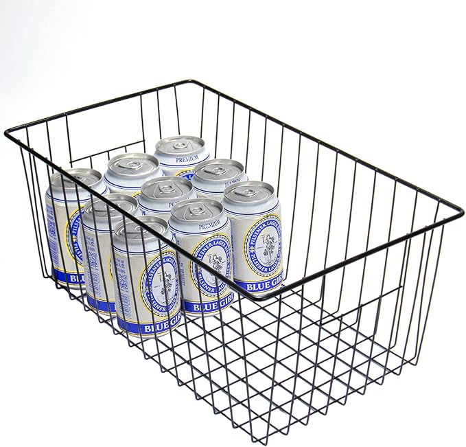 16" L x 12" W Wider Freezer Storage Organizer Baskets Container, De...