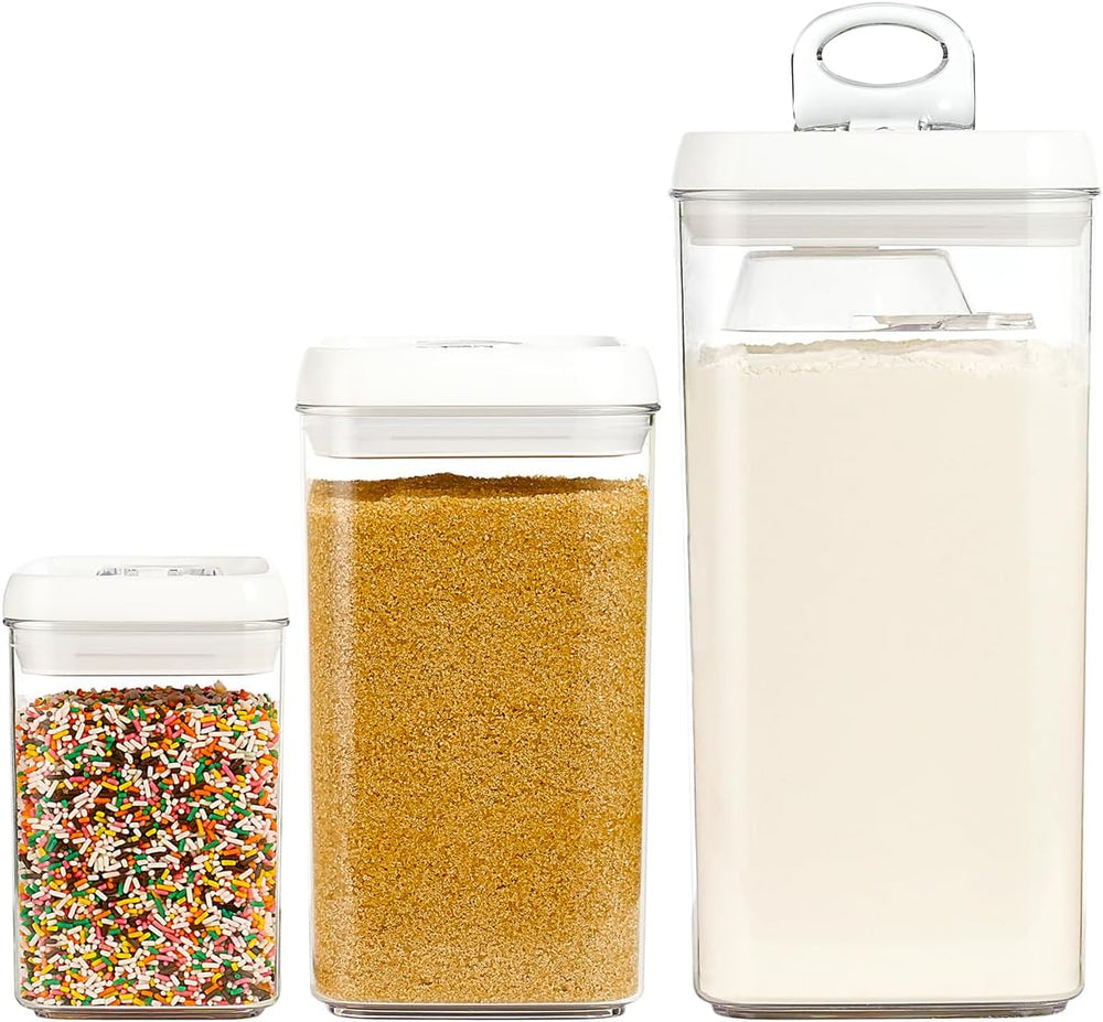 Felli Flip Tite Acrylic Food Storage Container with Lid 6” XL Air Tight Ring ...