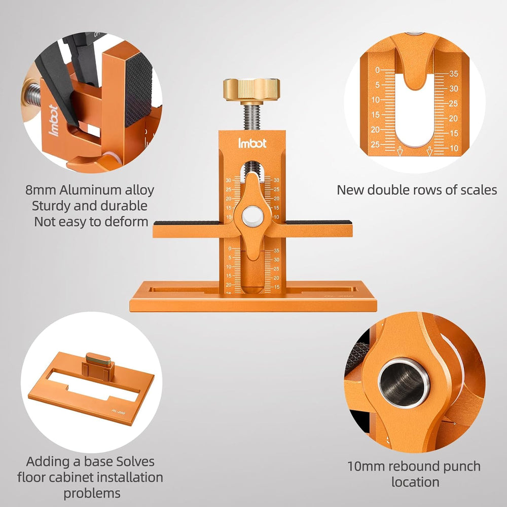 Imbot 3-in-1 Cabinet Door Mounting Jig, Cabinet Door Installation Positioner Kit